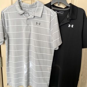 2 Under Armor Youth XL Golf Shirts